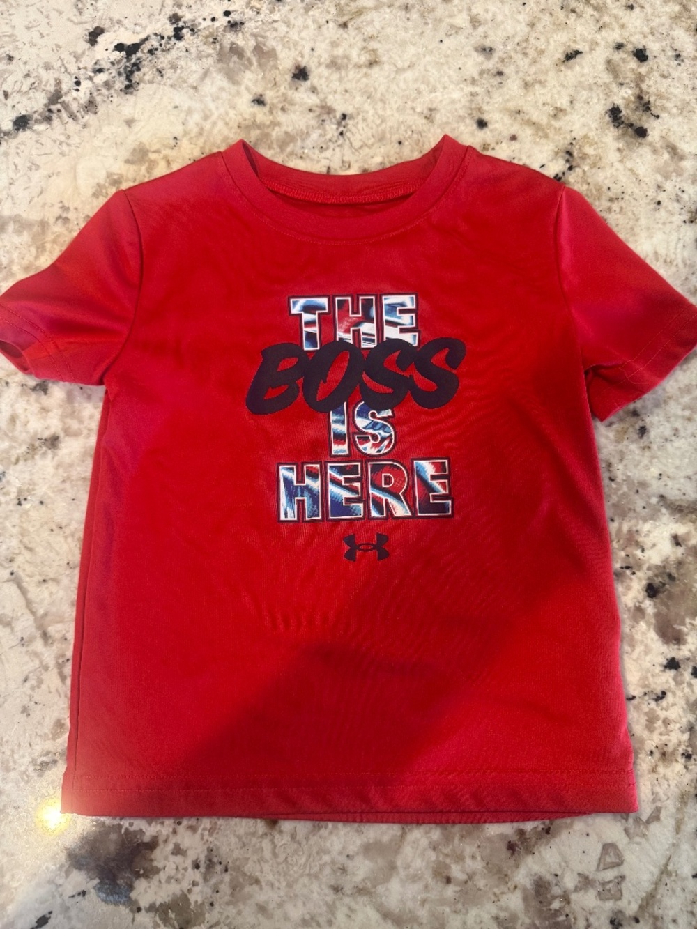 *GENTLY WORN* Boys' Under Armour "The Boss Is Here" 3T Performance Graphic Tee